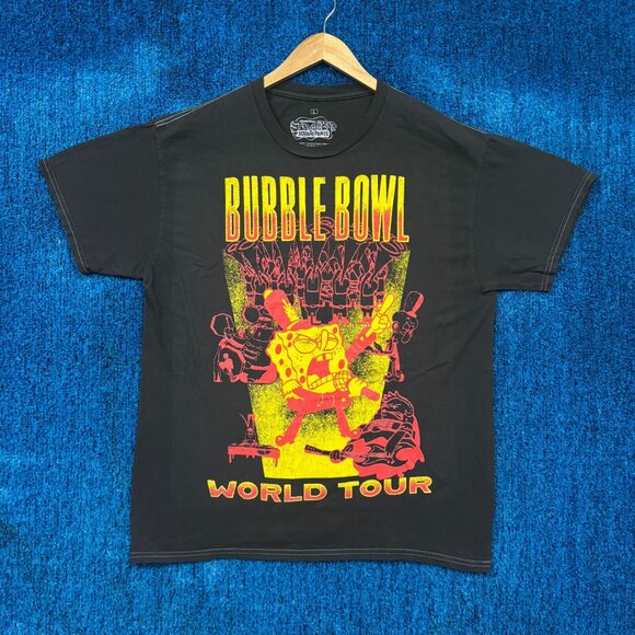 SpongeBob SquarePants Bubble Bowl World Tour Nicktoon Tee L - Picture 1 of 4